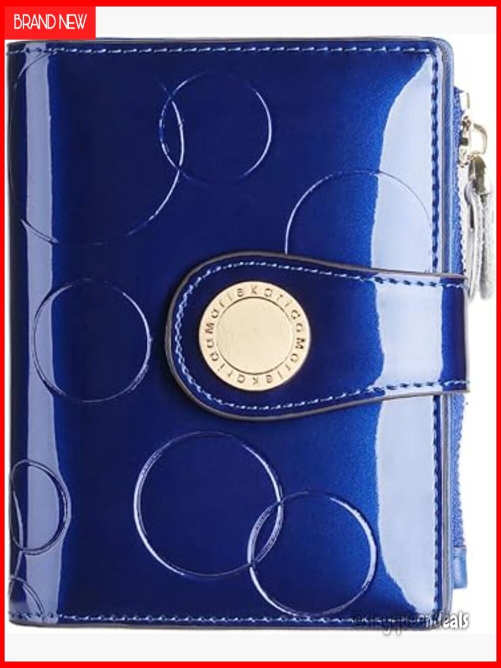 Genuine Leather Women's Wallet, 16 Card Slots, RFID Protection, Trifold